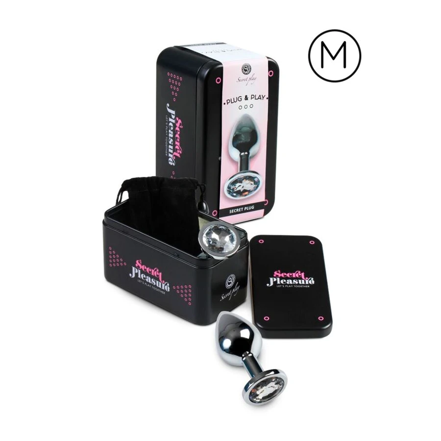SECRETPLAY - PLUG ANAL TRANSPARENT ALUMINIUM 7CM